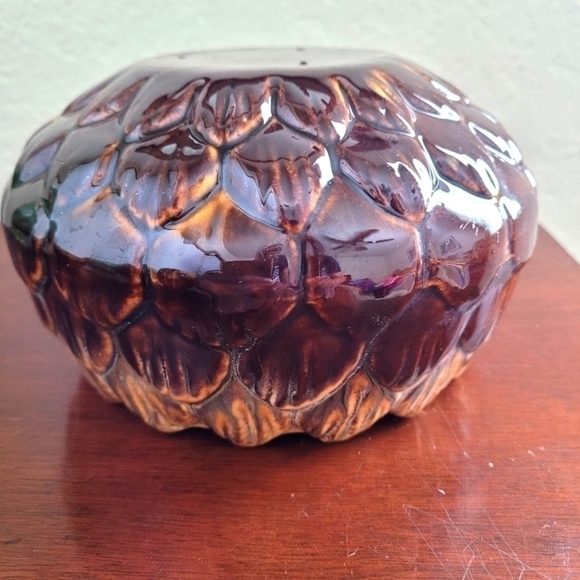 Vintage Judy of California Pottery Serving Bowl Planter Drip Glaze 1960s USA - Picture 11 of 13